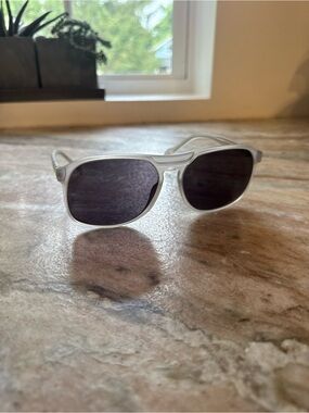 Clear Frame Sunglasses with Dark Lenses